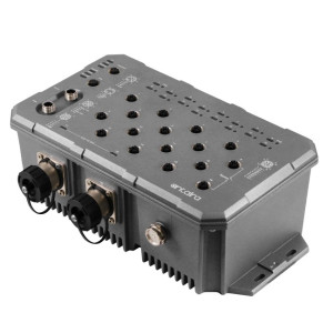 Antaira LMP-1802G-M12-10G-SFP-67-24-T 18-Port 10/100/1000TX Managed PoE+ Ethernet Switch